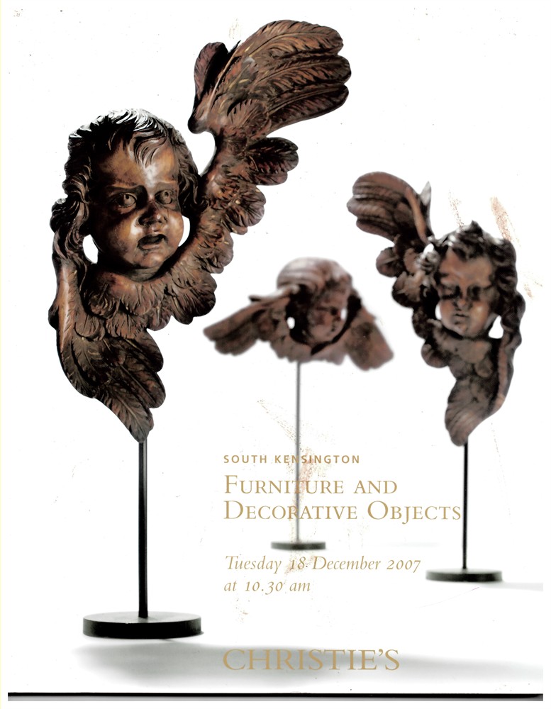 CHRISTIE'S - Furniture and Decorative Objects. Tuesday 18 December 2007