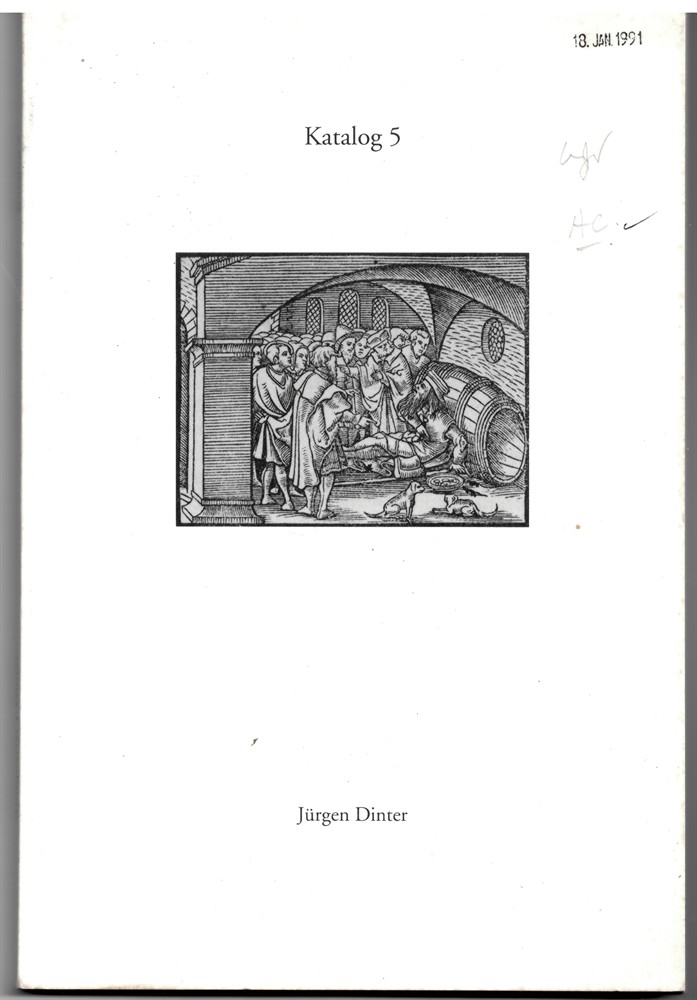DINTER, JRGEN - Katalog 5. Antiquariat FR Philosophie