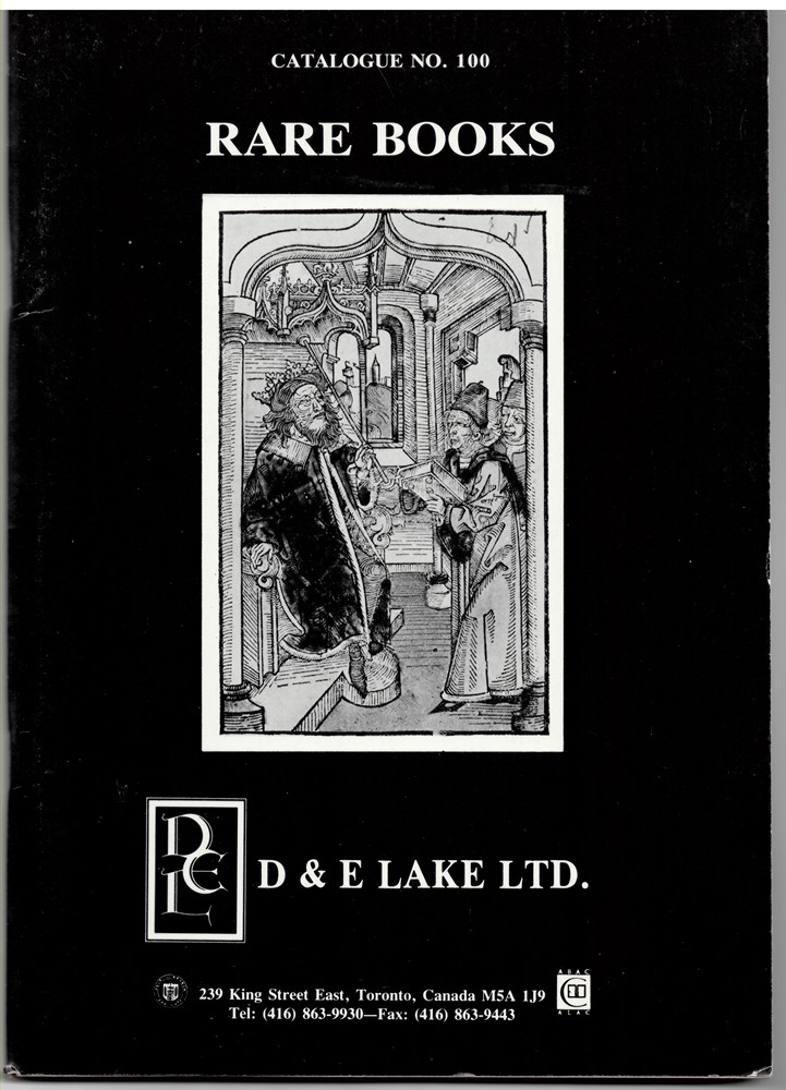 LAKE, D. & E. - Rare Books. Catalogue No. 100