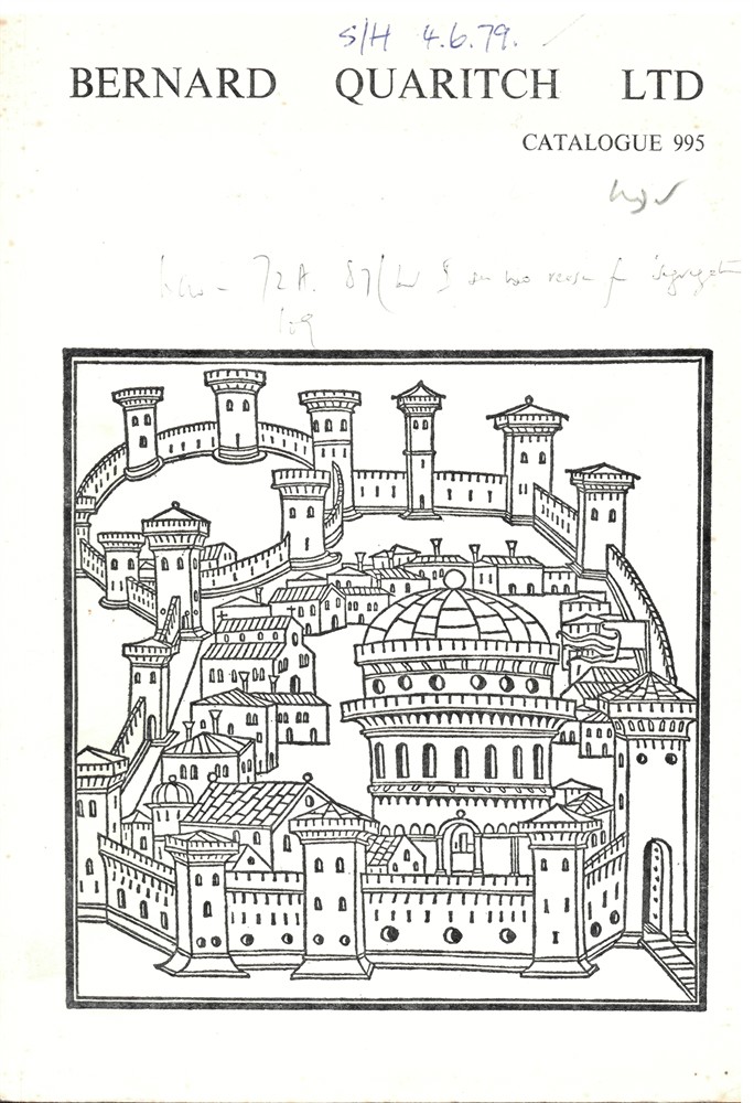 QUARITCH, BERNARD - Bernard Quaritch Catalogue 995
