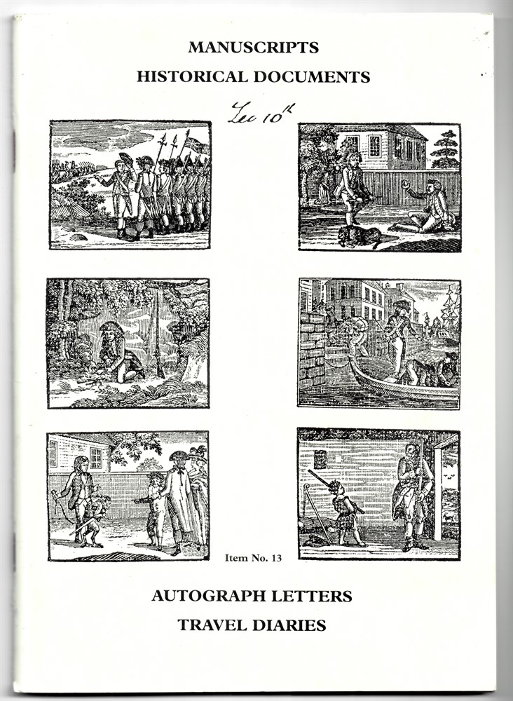 HATCHWELL, RICHARD - Manuscripts. Historical Documents. Autograph Letters. Travel Diaries Item 13