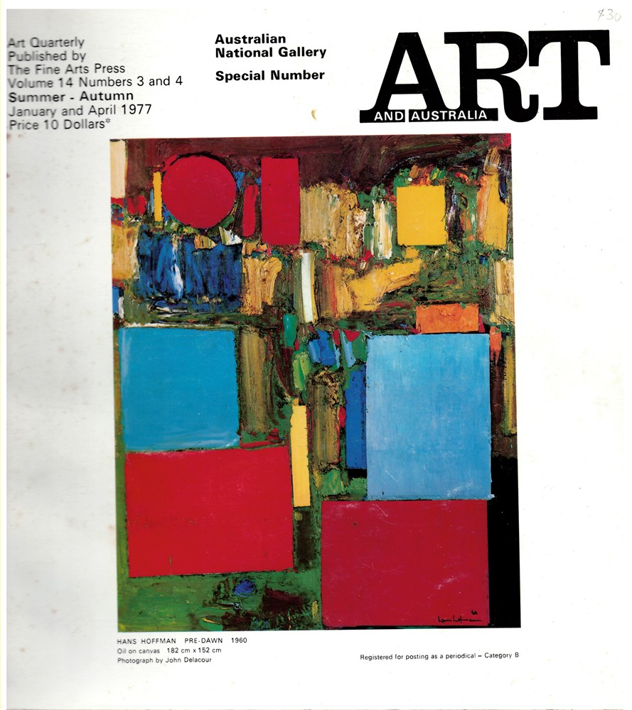 HORTON, MERVYN (EDITOR) - Art and Australia. Volume 14 Numbers 3 and 4 Summer-Autumn January and April 1977 Australian National Gallery. Special Number