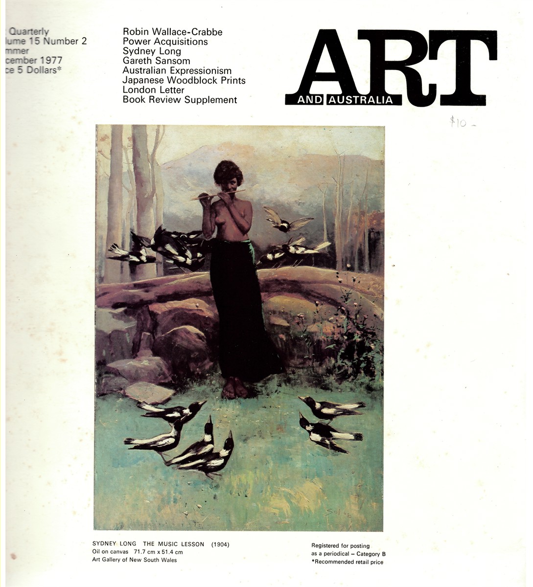 HORTON, MERVYN (EDITOR) - Art and Australia. Volume 15 Number 2 Summer December 1977