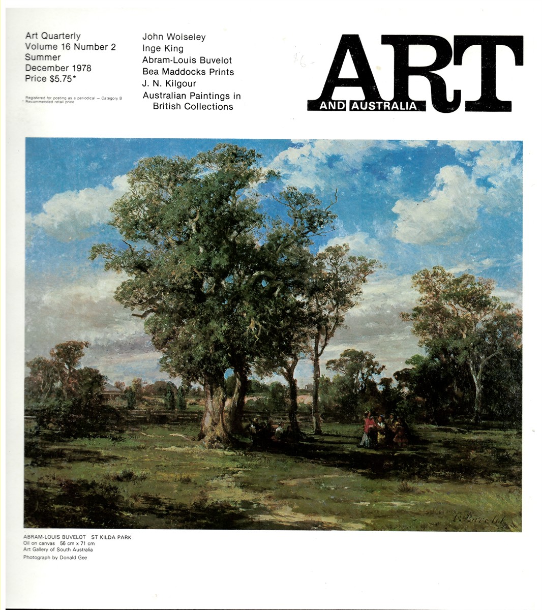 HORTON, MERVYN (EDITOR) - Art and Australia. Volume 16 Number 2 Summer December 1978
