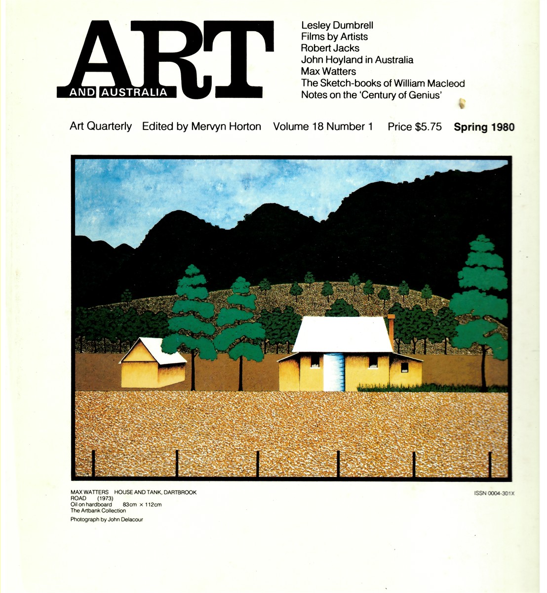 HORTON, MERVYN (EDITOR) - Art and Australia. Arts Quarterly Volume 18 Number 1 Spring 1980