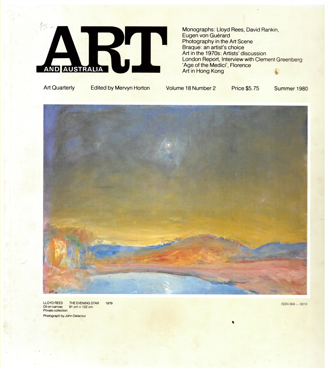 HORTON, MERVYN (EDITOR) - Art and Australia. Arts Quarterly Volume 18 Number 2 Summer 1980