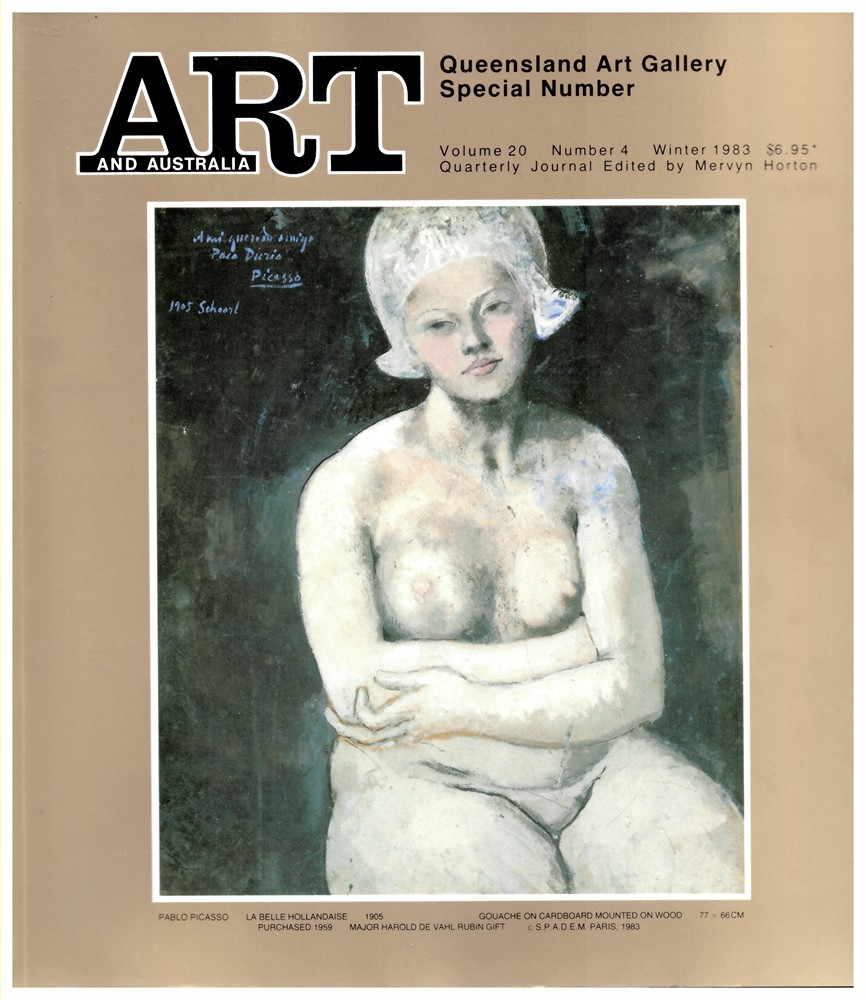 HORTON, MERVYN (EDITOR) - Art and Australia. Arts Quarterly Volume 20 Number 4 Winter 1983