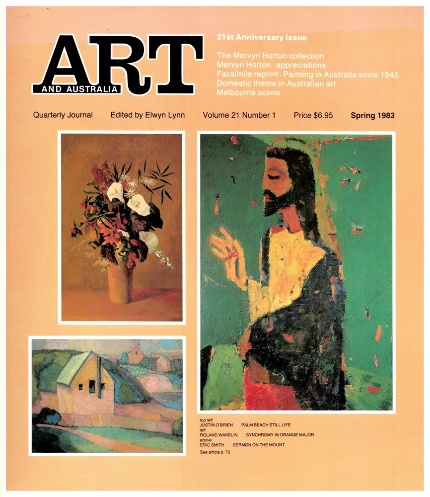 LYNN, ELWYN (EDITOR) - Art and Australia. Arts Quarterly Volume 21 Number 1 Spring 1983