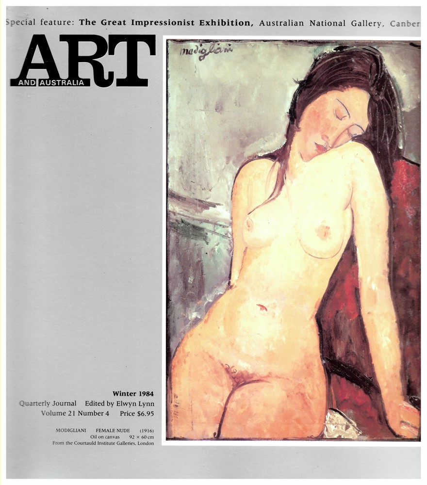 LYNN, ELWYN (EDITOR) - Art and Australia. Arts Quarterly Volume 21 Number 4 Winter 1984