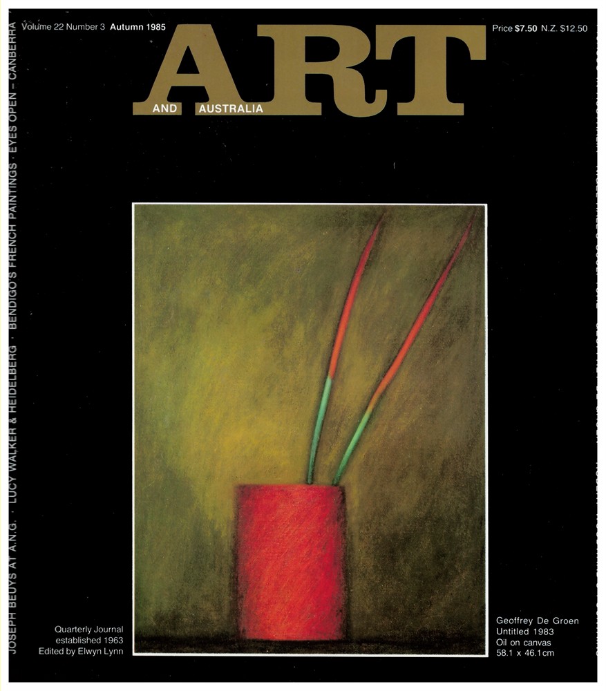 LYNN, ELWYN (EDITOR) - Art and Australia. Arts Quarterly Volume 22 Number 3 Autumn 1985
