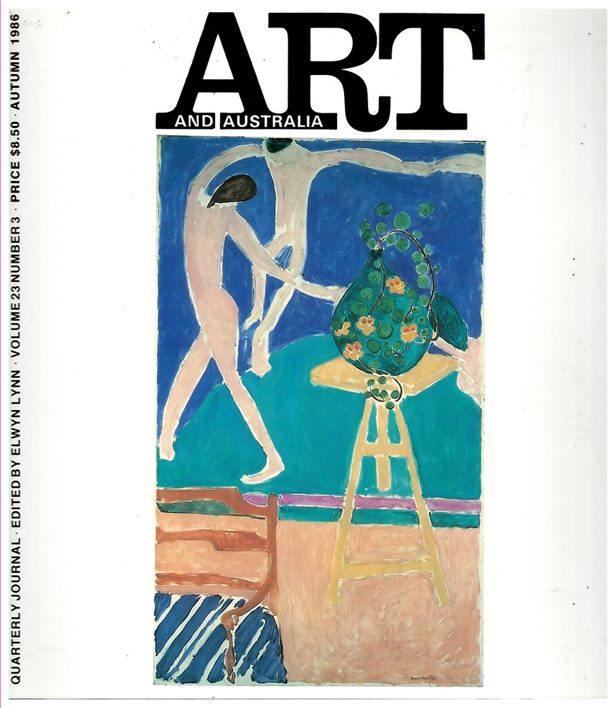 LYNN, ELWYN (EDITOR) - Art and Australia. Arts Quarterly Volume 23 Number 3 Autumn 1986