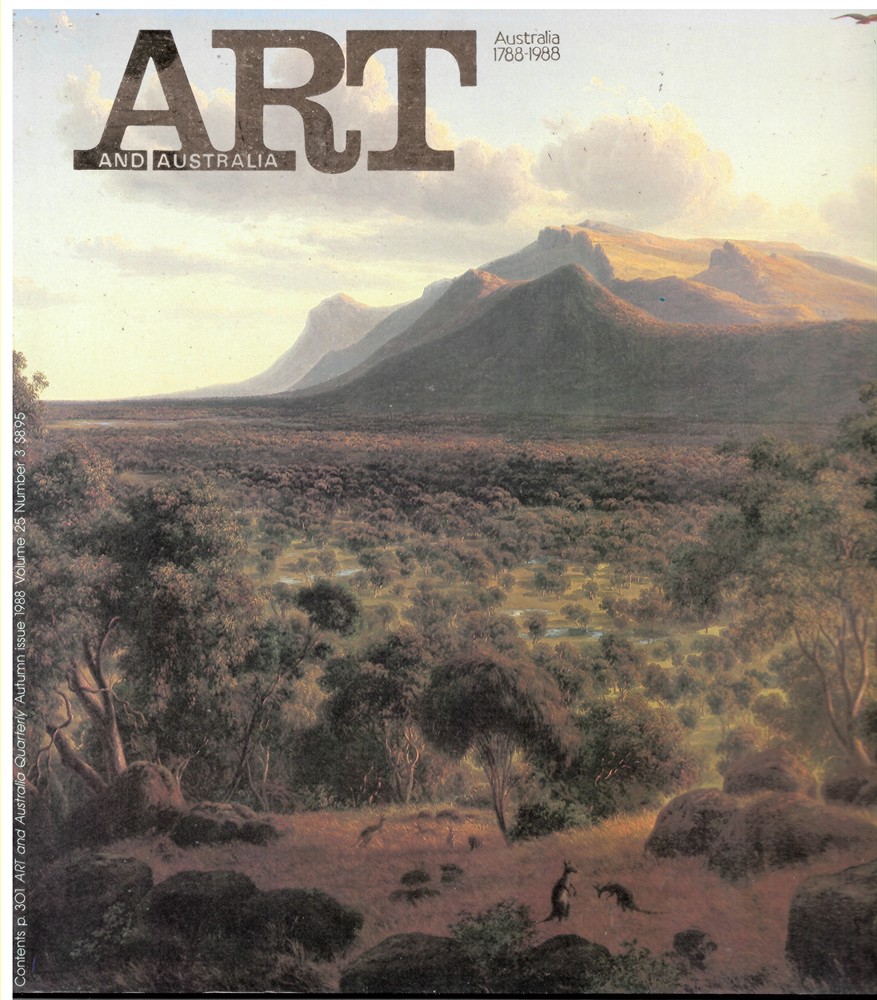 LYNN, ELWYN (EDITOR) - Art and Australia. Arts Quarterly Volume 25 Number 3 Autumn 1988
