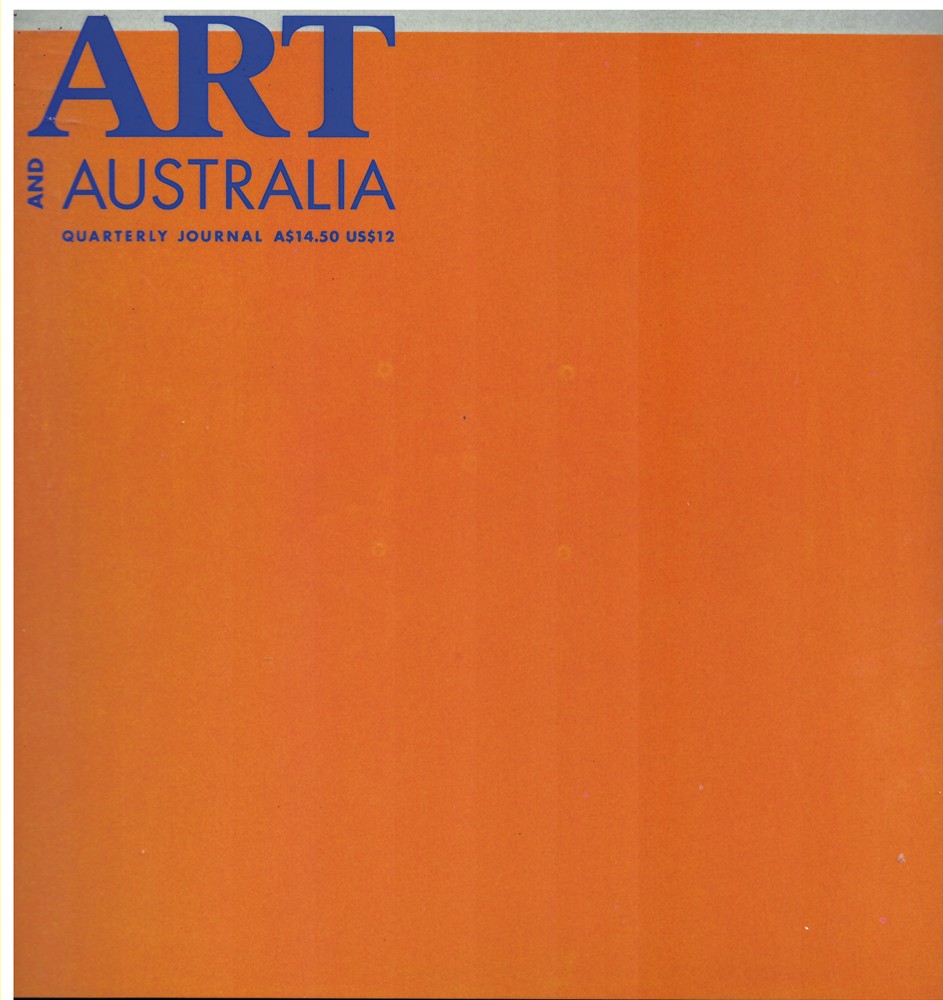 DYSART, DINAH (EDITOR) - Art and Australia. Arts Quarterly Volume 31 Number 3 Autumn 1994
