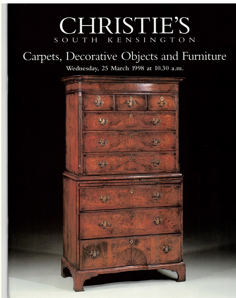 CHRISTIE'S - Carpets, Decorative Objects and Furniture. Christie's South Kensington. Wednesday 25 March 1998. Frn--7932