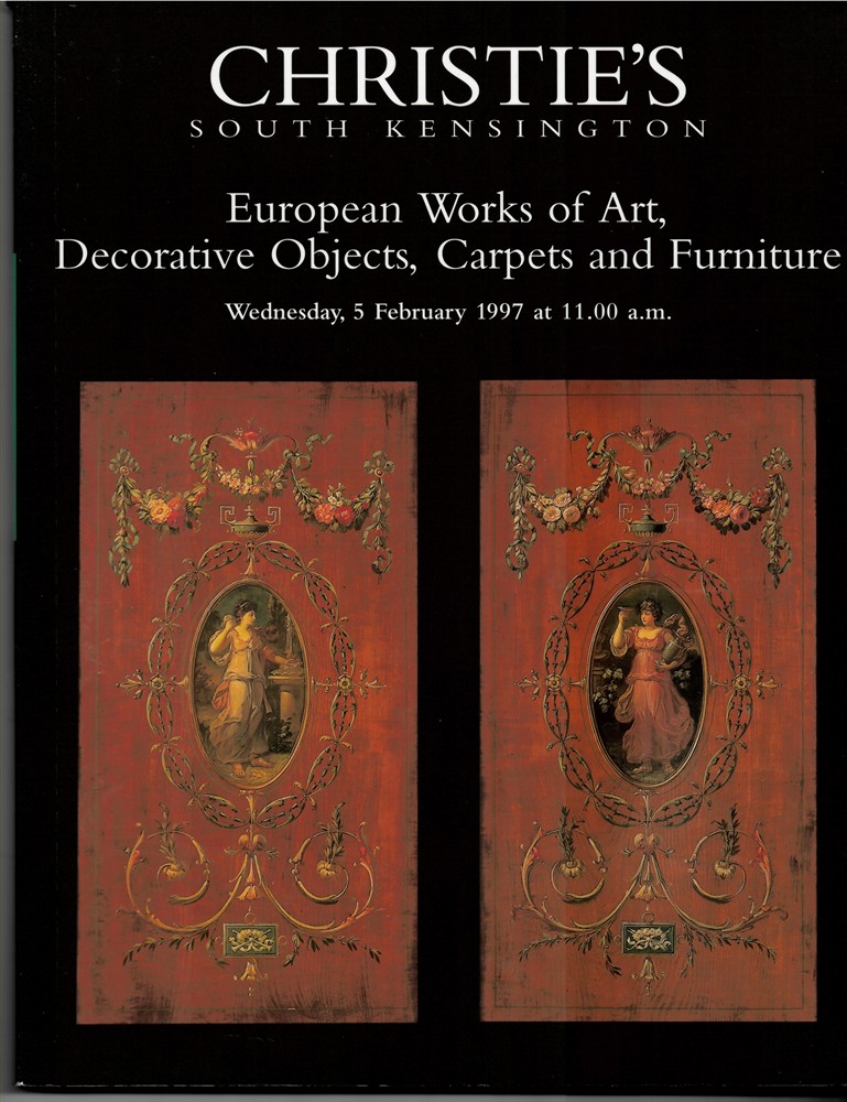 CHRISTIE'S SOUTH KENSINGTON - European Works of Art, Decorative Objects, Carpets and Furniture. London, Wednesday, 5 February 1997 Frn-7484