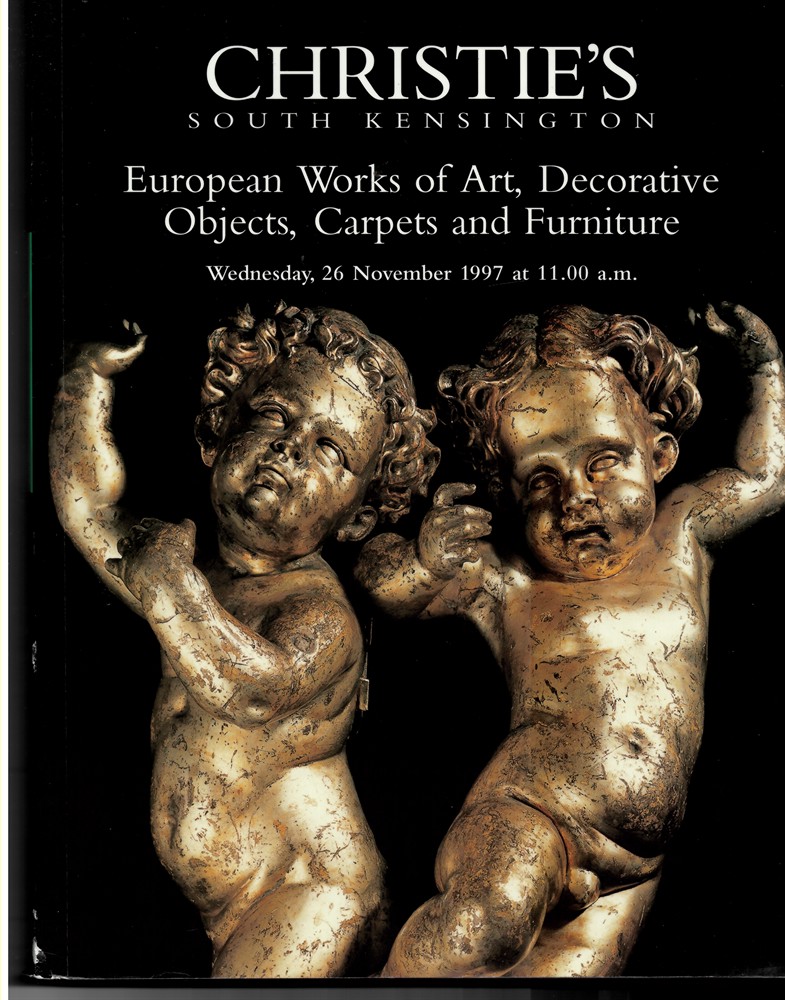 CHRISTIE'S SOUTH KENSINGTON - European Works of Art, Decorative Objects, Carpets and Furniture. London, Wednesday, 26 November 1997 Frn-7809