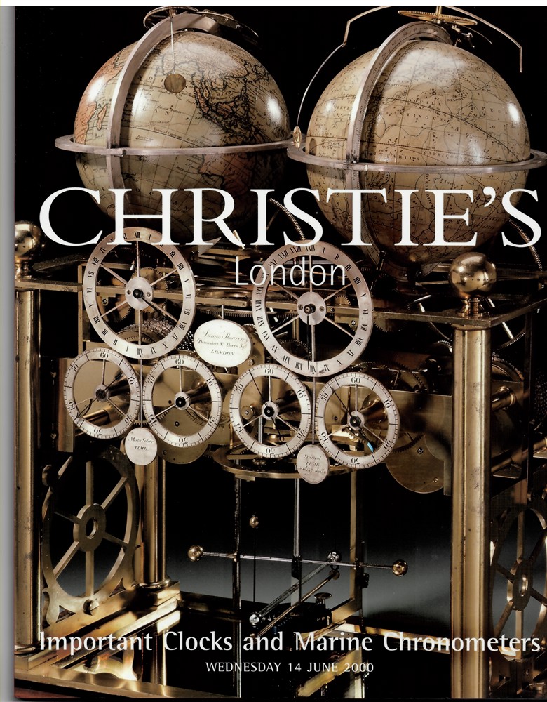 CHRISTIE'S LONDON - Important Clocks and Marine Chronometers. Wednesday 14 June 2000 Manna-6302