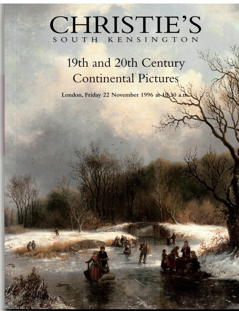 CHRISTIE'S SOUTH KENSINGTON - 19th and 20th Century Continental Pictures. London, Friday 22 November 1996 Omp-7412