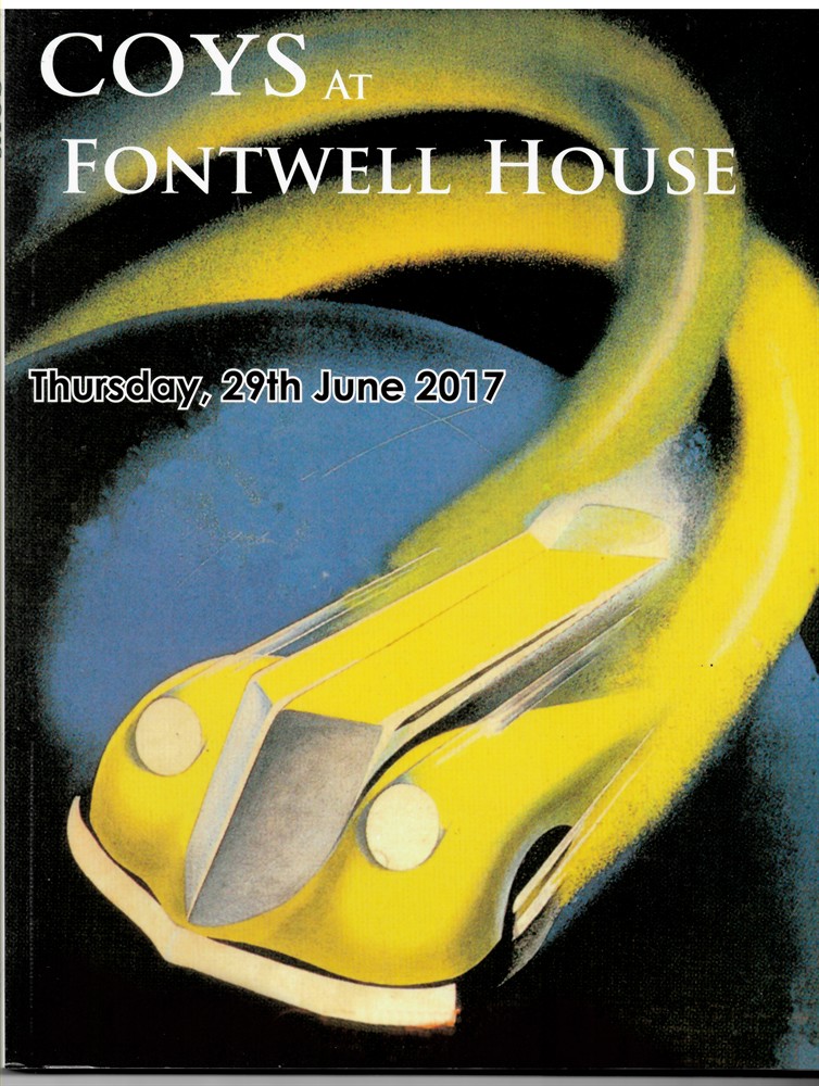 COYS - Coys at Fontwell House. An Important Auction of Historic Collectors Motorcars. Thursday, 29th June 2017