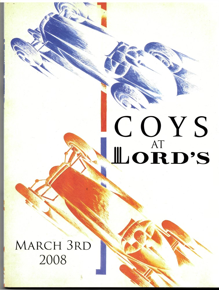 COYS - Coys at Lord's. An Important Auction of British & Continental Sports & Touring Motorcars, Associated Collectables, Fine, Antique and Sporting Guns. Monday 3rd March 2008
