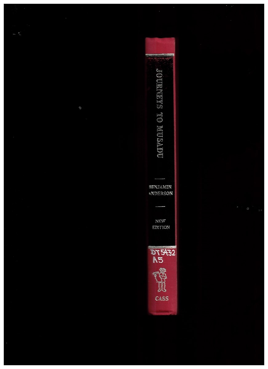 ANDERSON, BENJAMIN; HUMPHREY FISHER (EDITOR) - Narrative of a Journey to Musardu the Capital of the Western Mandingoes Together with Narrative of the Expedition Despatched to Musahdu by the Liberian Government Under Benjamin J.K. Anderson, Senior, Esq. In 1874 New Edition with a New Introduction by Dr