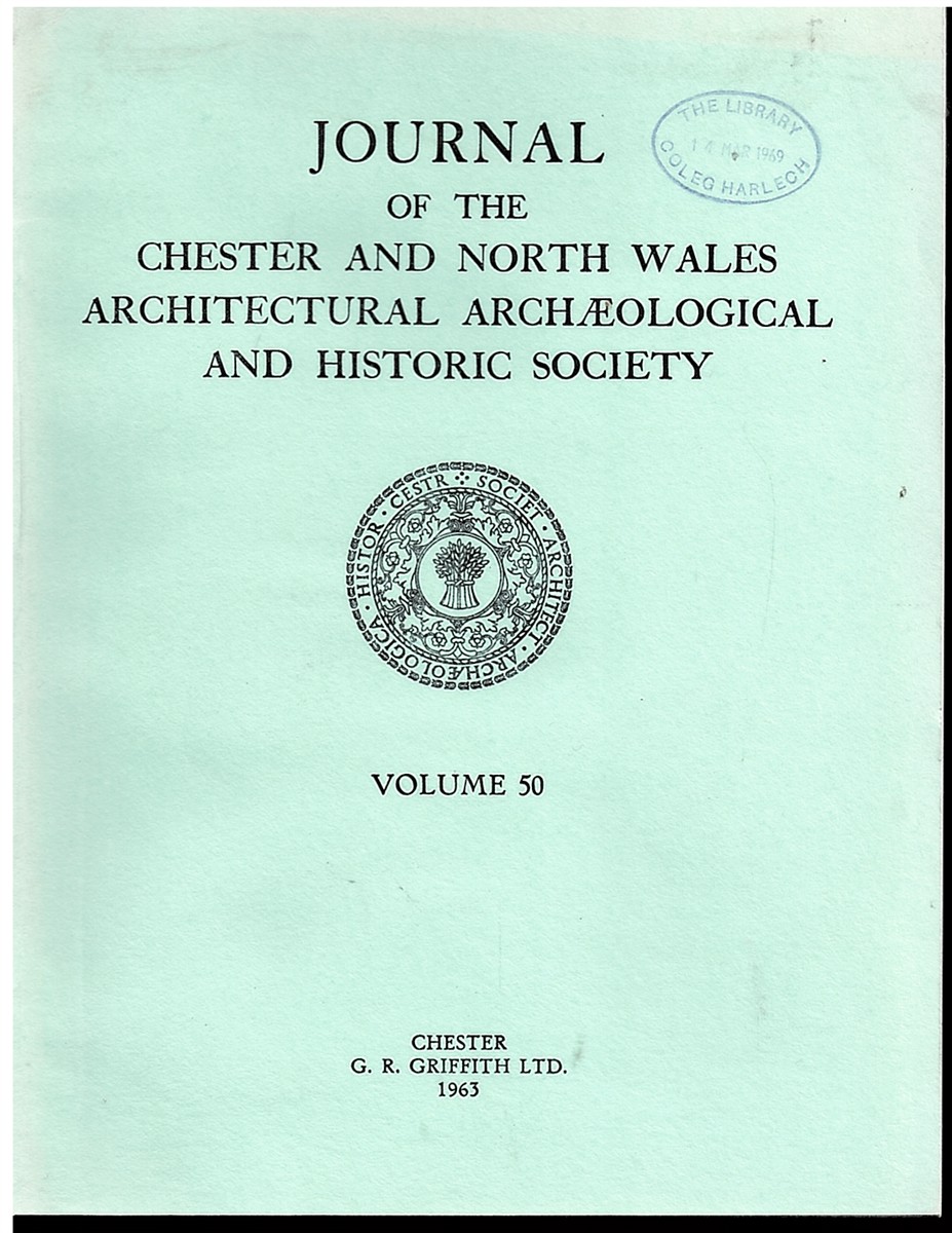 Image for Journal of the Chester and North Wales Architectural Archaeological and Historic Society Volume 50 1963 Journal of the Chester and North Wales Architectural Archaeological and Historic Society Volume 50 1963
