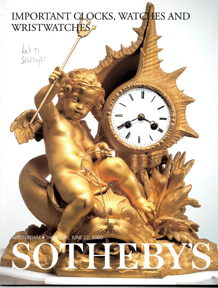 SOTHEBY'S - Clocks, Watches and Wristwatches. Amsterdam, Thursday, June 22, 2000