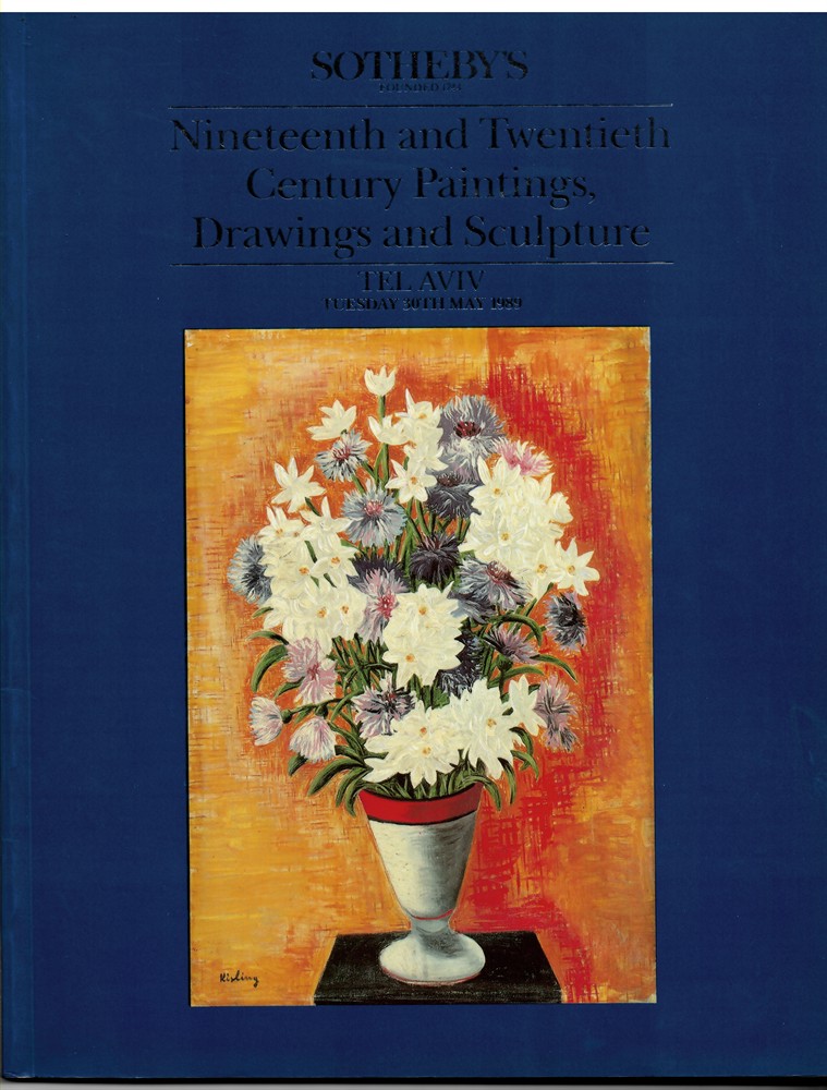 SOTHEBY'S - Nineteenth and Twentieth Century Paintings, Drawings and Sculpture. Tel Avid Tuesday 30th May 1989