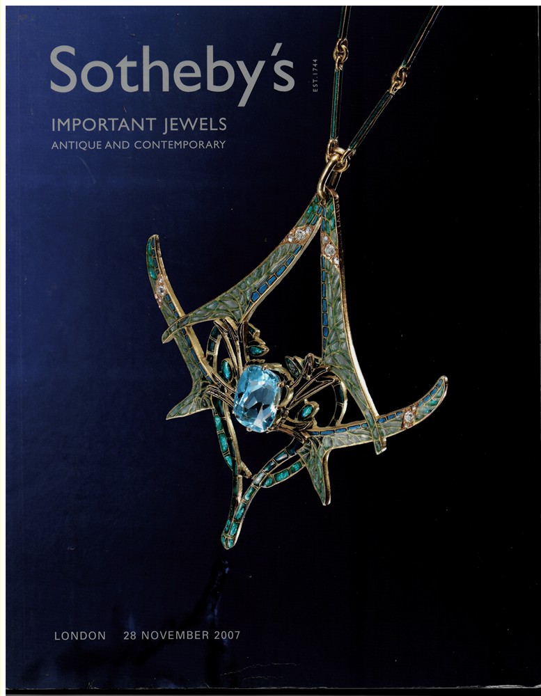 SOTHEBY'S - Important Jewels. Antique and Contemporary. London 28 November 2007