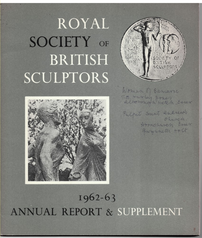  - The Royal Society of British Sculptors. 1962 - 63. Annual Report & Supplement.