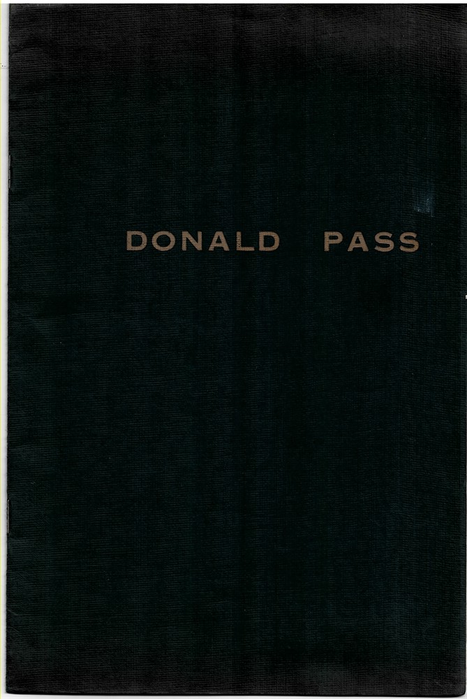 COUTTS - SMITH, KENNETH. - Donald Pass. August 14 - 26 1967
