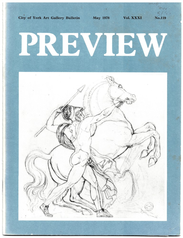 QUARRE, PIERRE - Preview. City of York Gallery Bulletin. May 1978. Vol XXXI No 119.