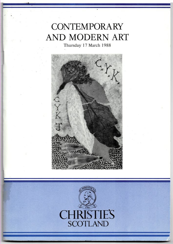CHRISTIE'S SCOTLAND - Contemporary and Modern Paintings and Watercolours, Including the Studio Sale of Henry Stuart. 17 March 1988