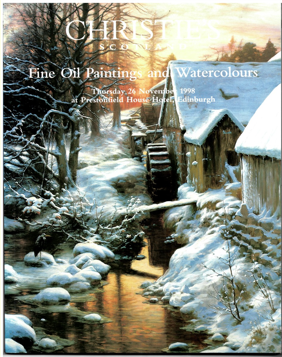 CHRISTIE'S SCOTLAND - Fine Oil Paintings and Watercolours 26 November 1998 Prestonfield House Hotel Edinburgh