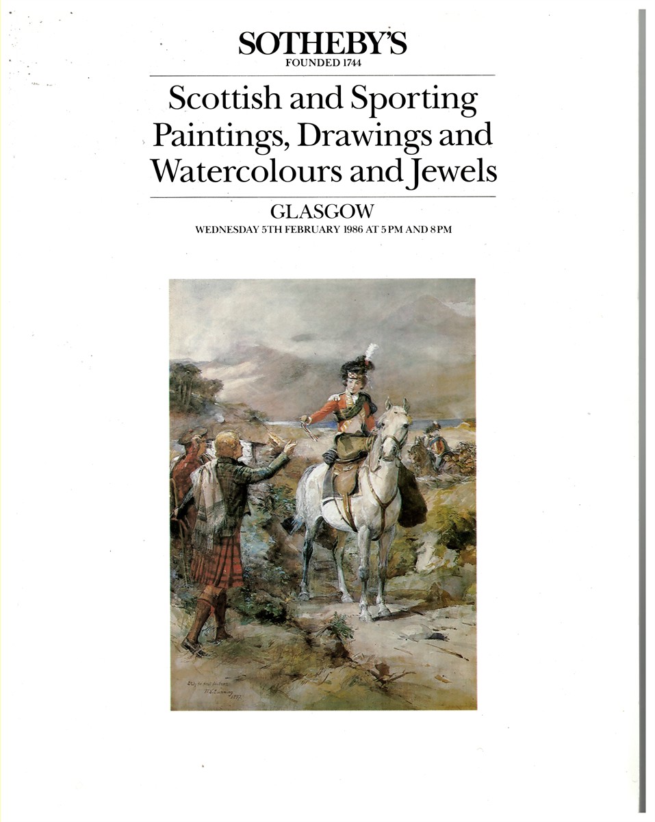 SOTHEBY'S - Scottish and Sporting Paintings, Drawings and Watercolours and Jewels. Glasgow 5 February 1986