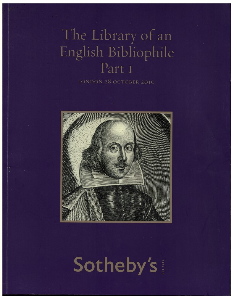 SOTHEBY'S - The Library of an English Bibliophile Part I. London 28 October 2010