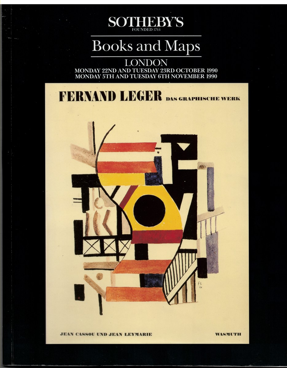SOTHEBY'S - Books and Maps. London Monday 22nd and Tuesday 23rd October 1990 Monday 5th and Tuesday 6th November 1990