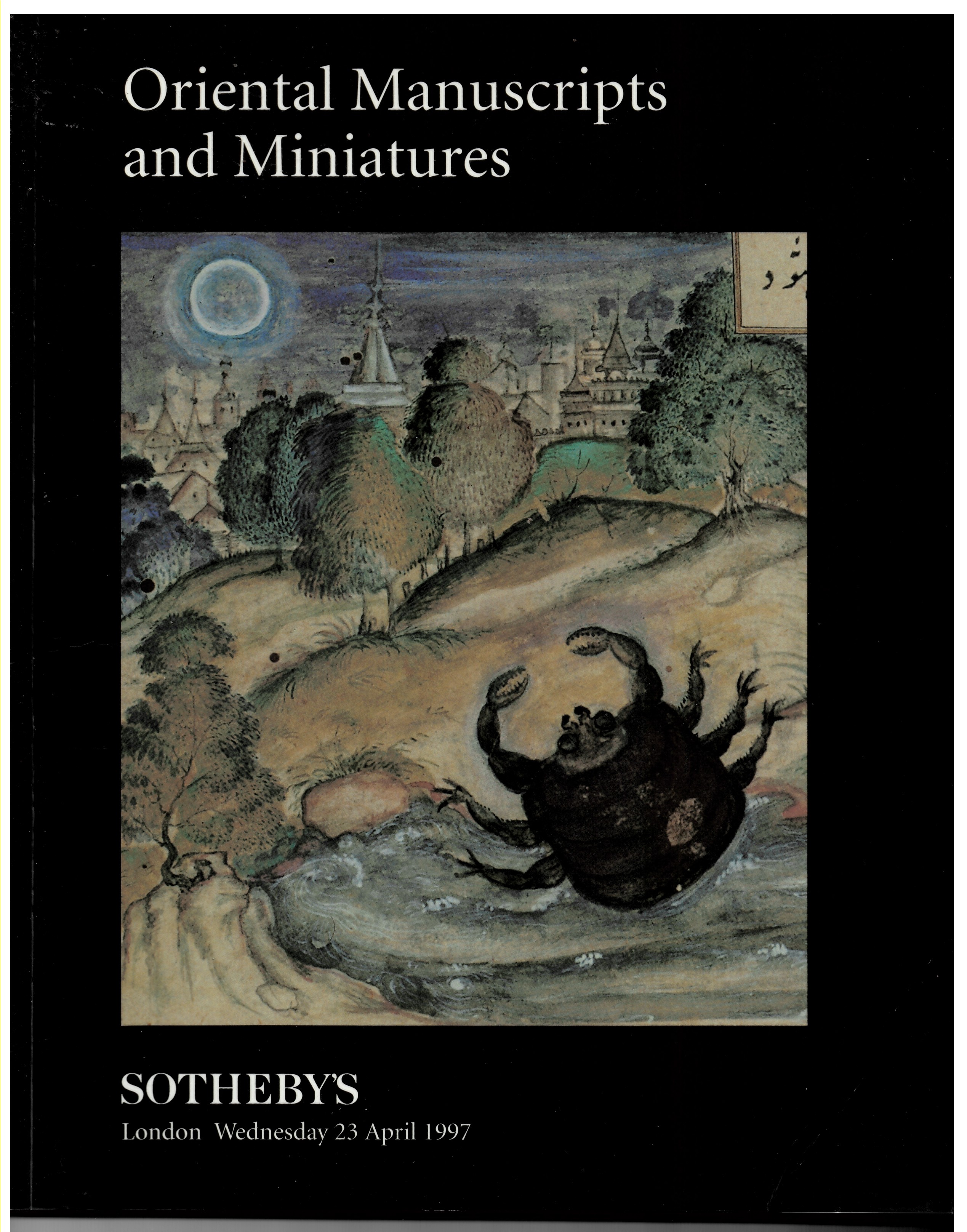 SOTHEBY'S - Oriental Manuscripts and Miniatures. London Wednesday 23 April 1997