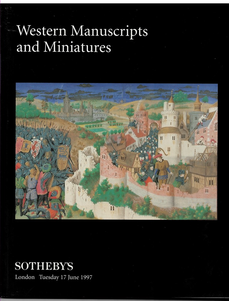 SOTHEBY'S - Western Manuscripts and Miniatures. London. Tuesday 17 June 1997