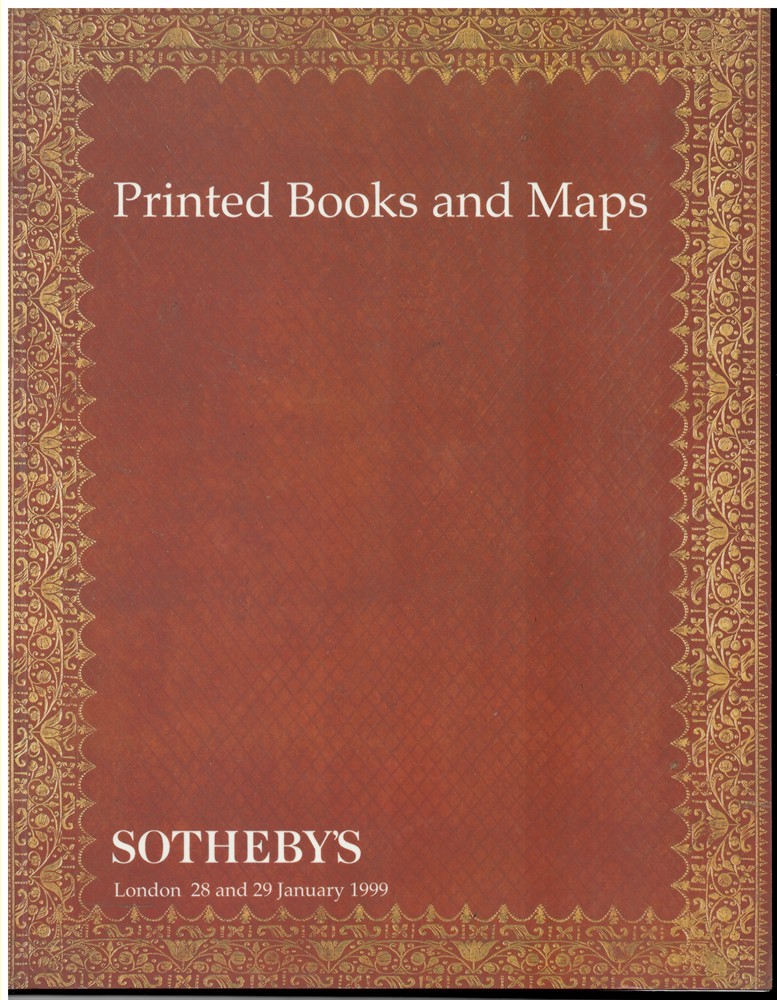 SOTHEBY'S - Printed Books and Maps. London 28 and 29 January 1999