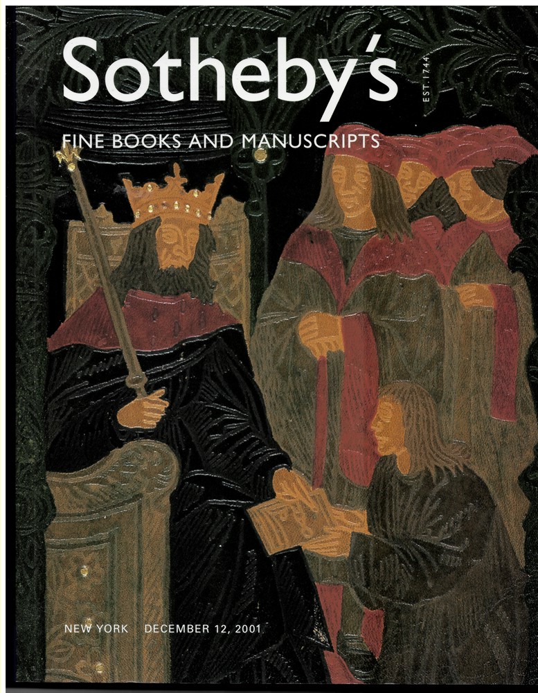 SOTHEBY'S - Fine Books and Manuscripts Including Americana. New York December 12, 2001