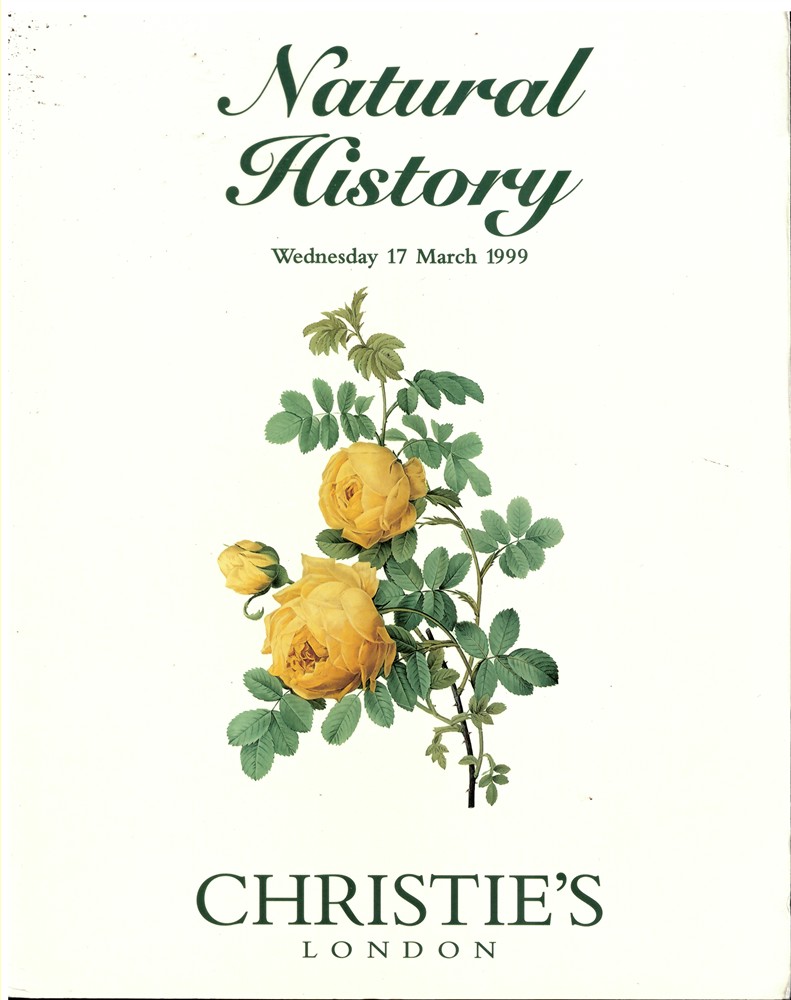 CHRISTIE'S - Natural History. Wednesday 17 March 1999