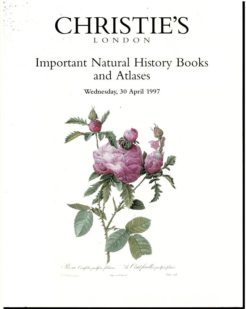 CHRISTIE'S - Important Natural History Books and Atlases. Wednesday 30 April 1997