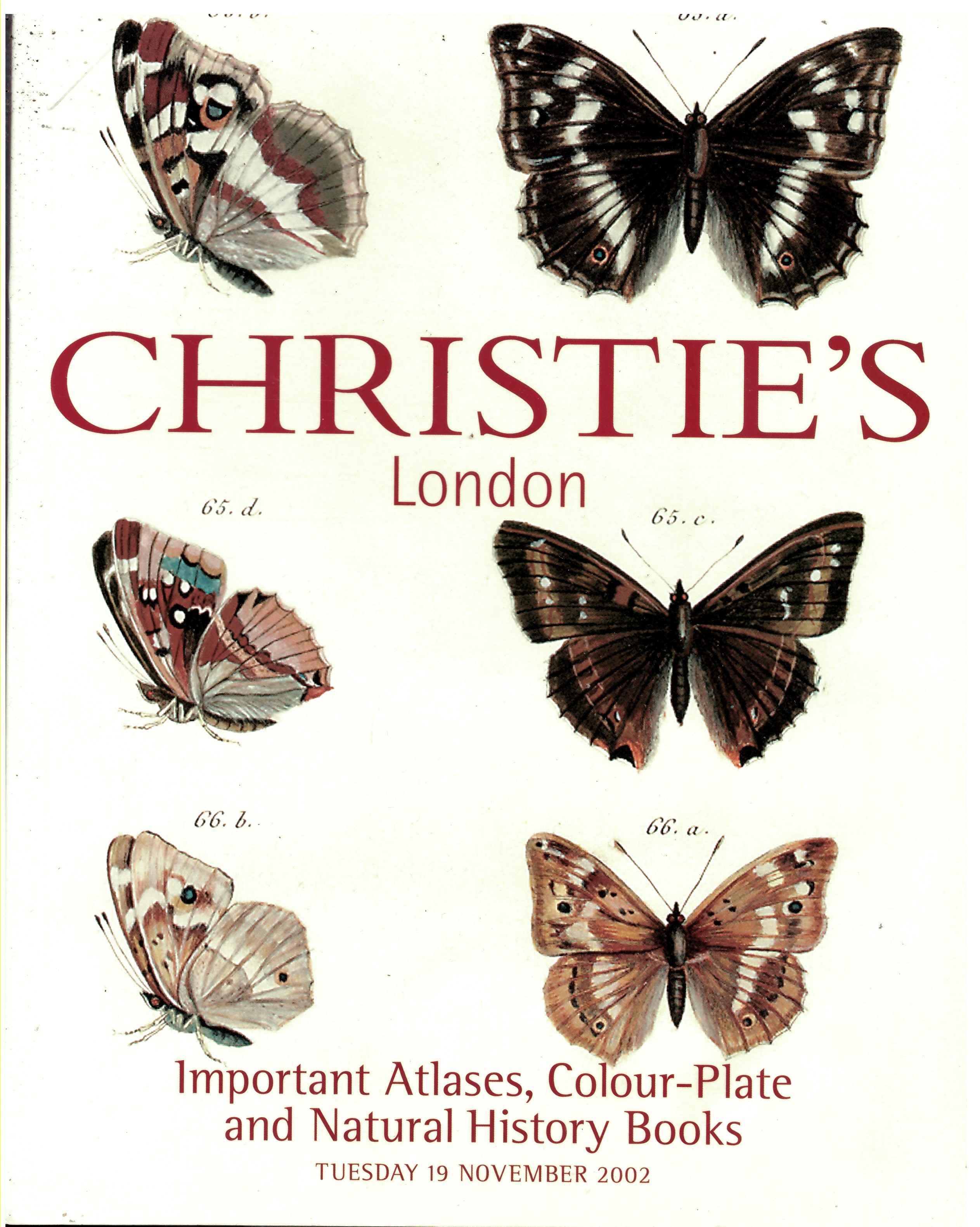 CHRISTIE'S - Important Atlases, Colour-Plate and Natural History Books. Tuesday 19 November 2002