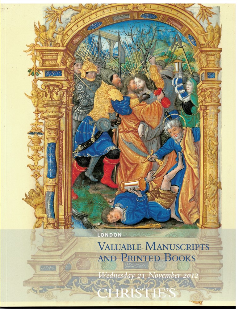CHRISTIE'S - Valuable Manuscripts and Printed Books. London Wednesday 21 November 2012