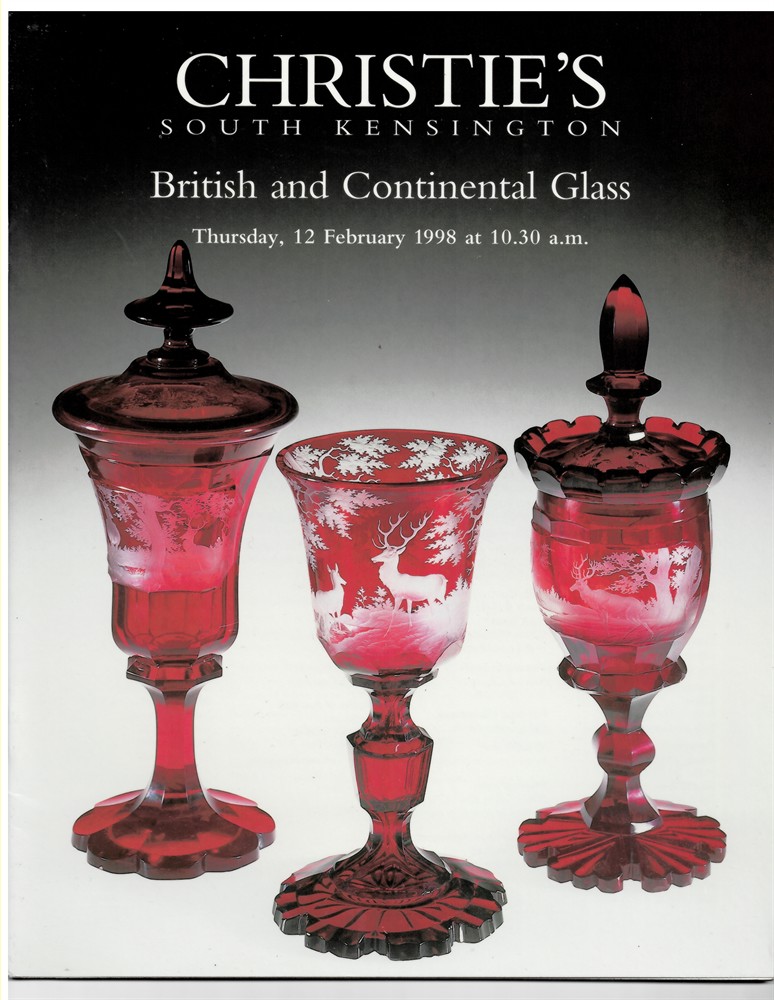 CHRISTIE'S SOUTH KENSINGTON - British and Continental Glass. Thursday, 12 February 1998