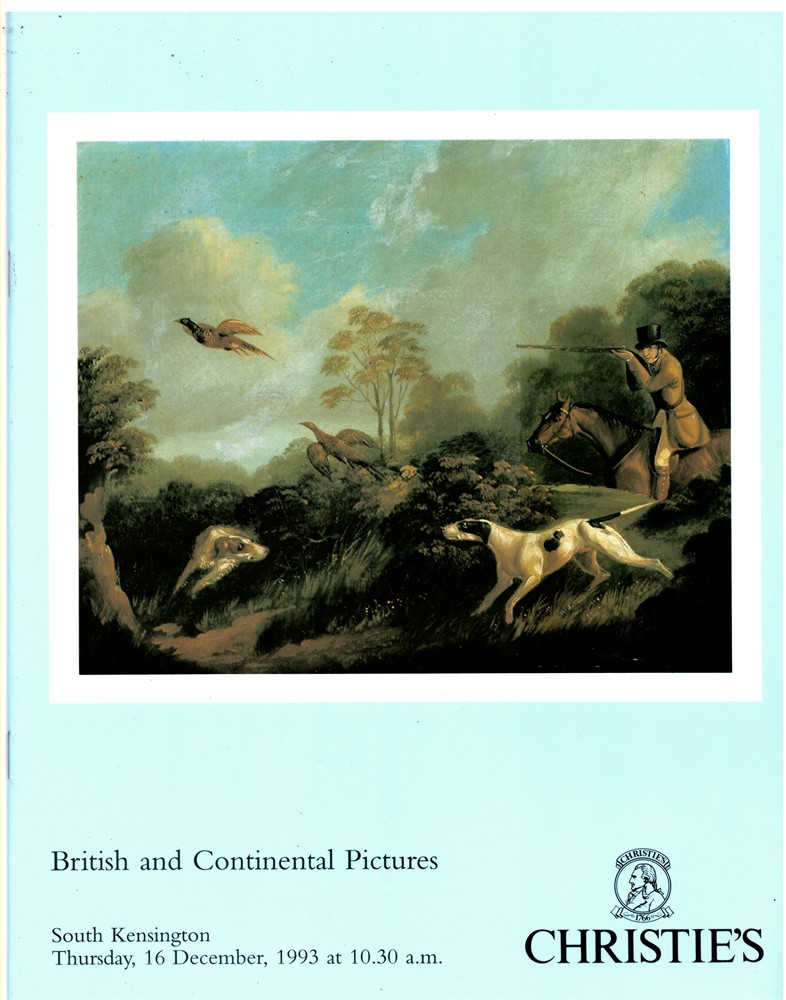 CHRISTIE'S SOUTH KENSINGTON - British and Continental Pictures. South Kensington. Thursday 16 December 1993