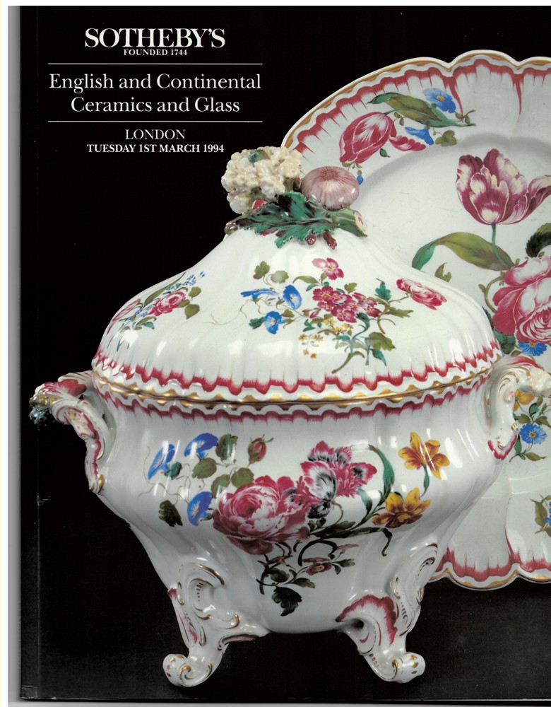SOTHEBY'S - English and Continental Ceramics and Glass. London. Tuesday 1st March 1994