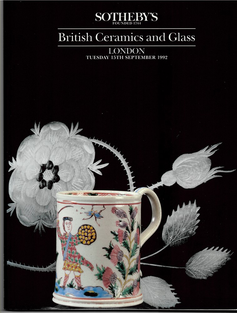 SOTHEBY'S - British Ceramics and Glass. London. Tuesday 15th September 1992