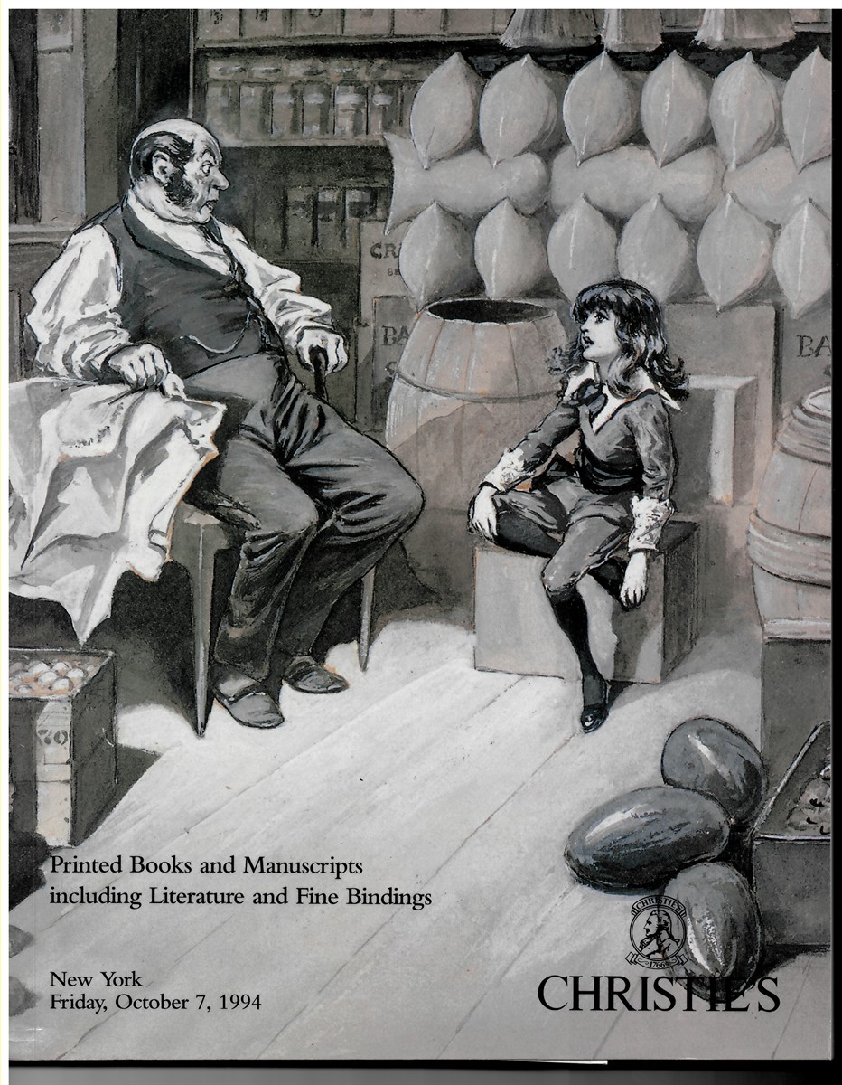 CHRISTIE'S - Printed Books and Manuscripts Including Literature and Fine Bindings. New York. Friday, October 7, 1994
